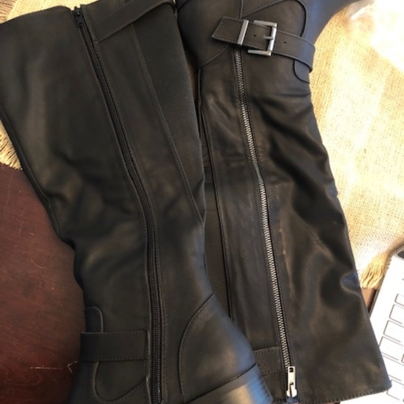 Women's Sociology Women's Wide Calf Buckle Boots 9 - Picture 4 of 4